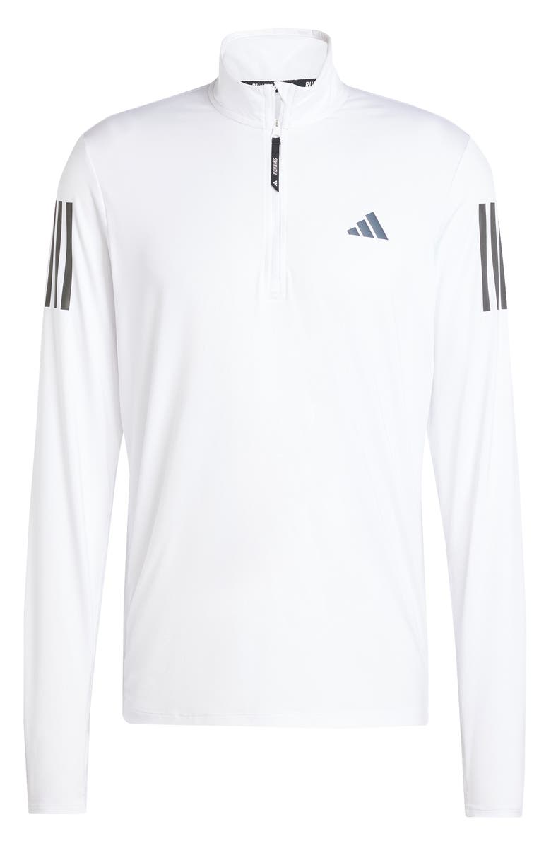 adidas Own the Run AEROREADY Quarter-Zip Track Top, Alternate, color,