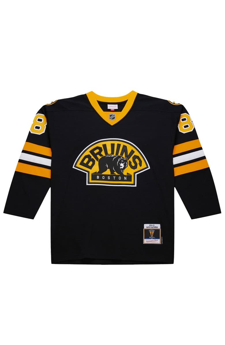 Mitchell & Ness Men's David Pastrnak Black Boston Bruins 2014-15 Power Play Jersey, Alternate, color, Black