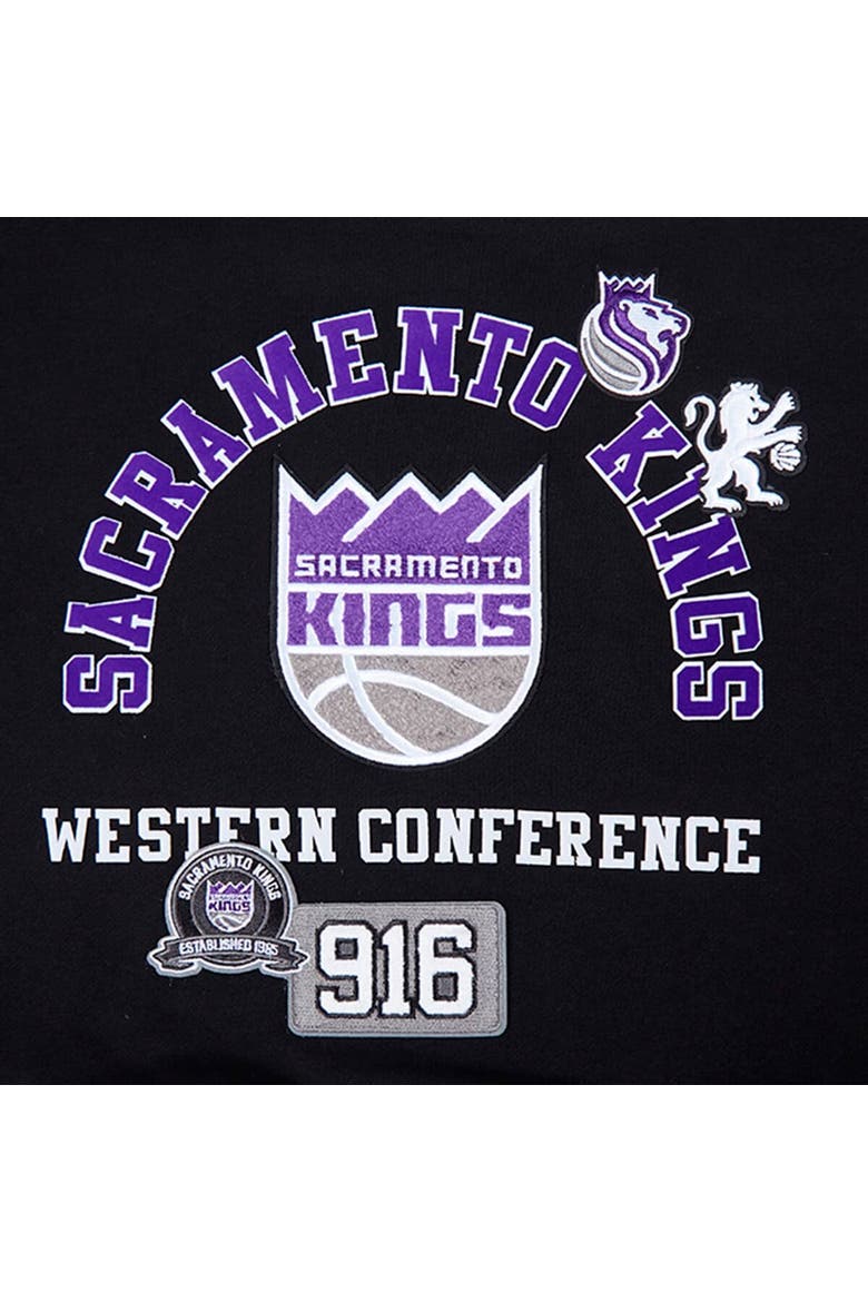 Women's Pro Standard Black Sacramento Kings Area Code Cropped Pullover Sweatshirt, Alternate, color, Black