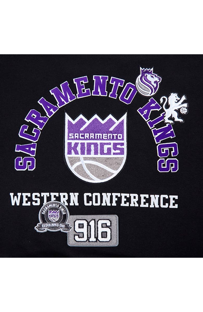 PRO STANDARD Women's Pro Standard Black Sacramento Kings Area Code Cropped Pullover Sweatshirt, Alternate, color, Black