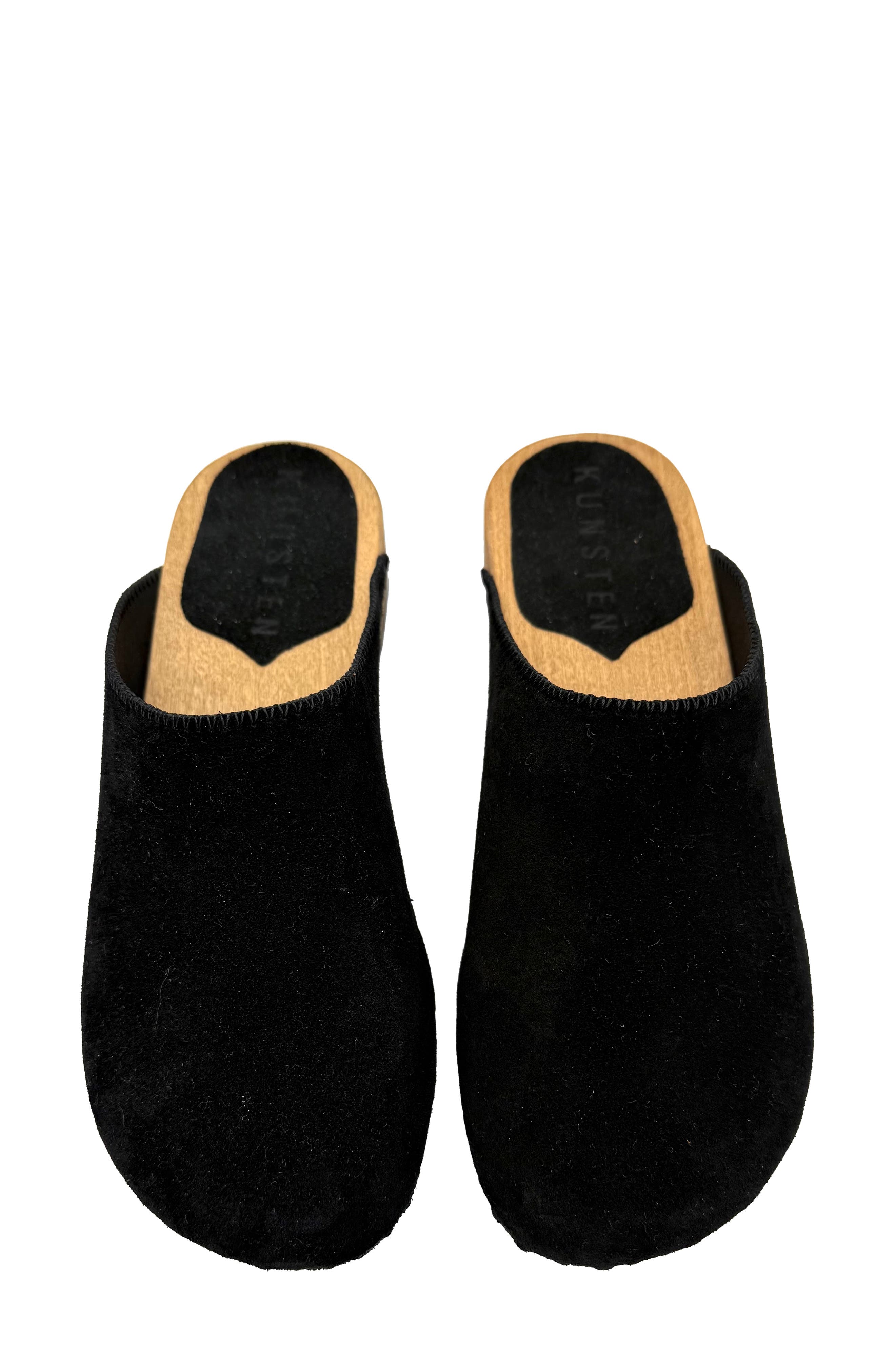 KUNSTEN Ella Suede Clogs, Alternate, color, Black