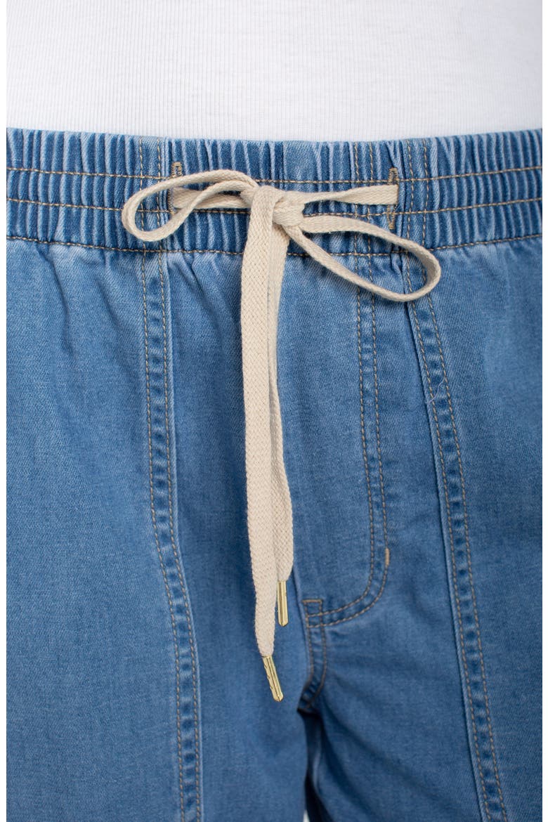 Drawstring Ankle Straight Leg Jeans, Alternate, color, DESERT SKY