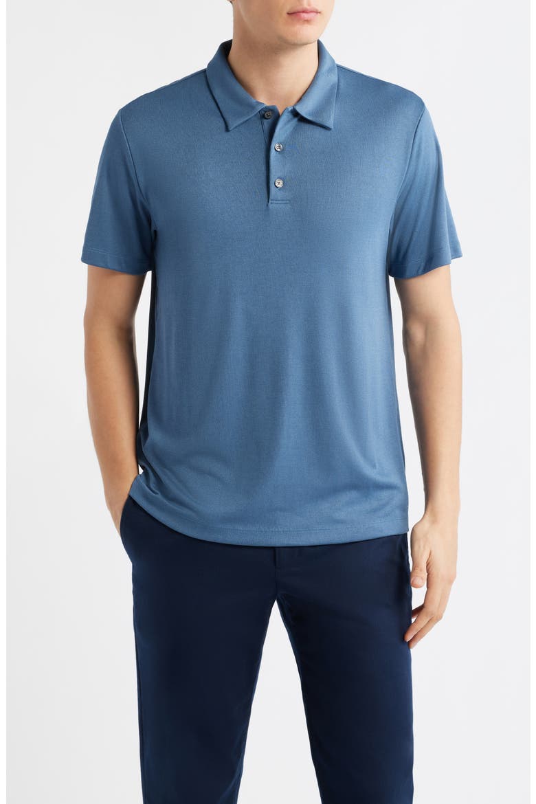 Bron Anemone Modal Blend Jersey Polo, Main, color, BERING