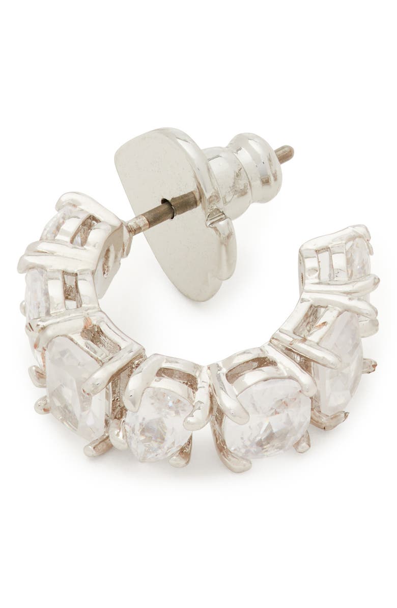 Kate Spade New York small stone huggie hoop earrings, Alternate, color,