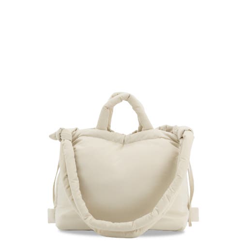 J World Puffy Convertible Tote With Adjustable Handles In Sand