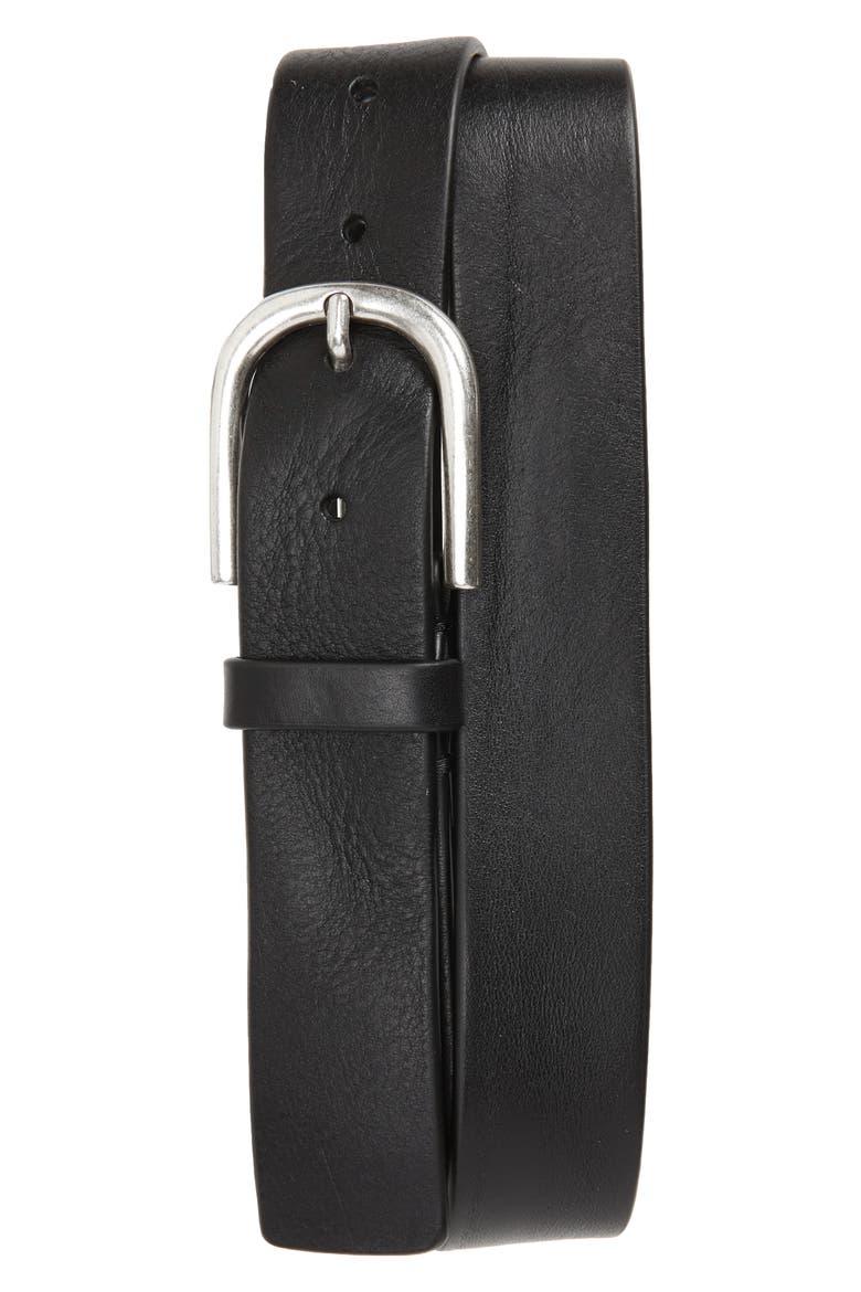 Vachetta Leather Belt, Main, color, FLORIDA BLACK