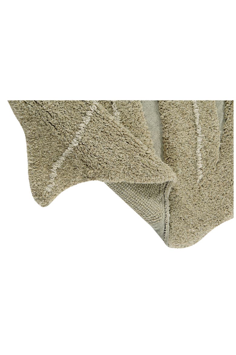 Monstera Leaf Washable Area Rug, Alternate, color, OLIVE NATURAL HONEY