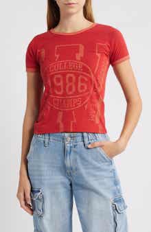 GOLDEN HOUR Champs Cotton Graphic T-Shirt