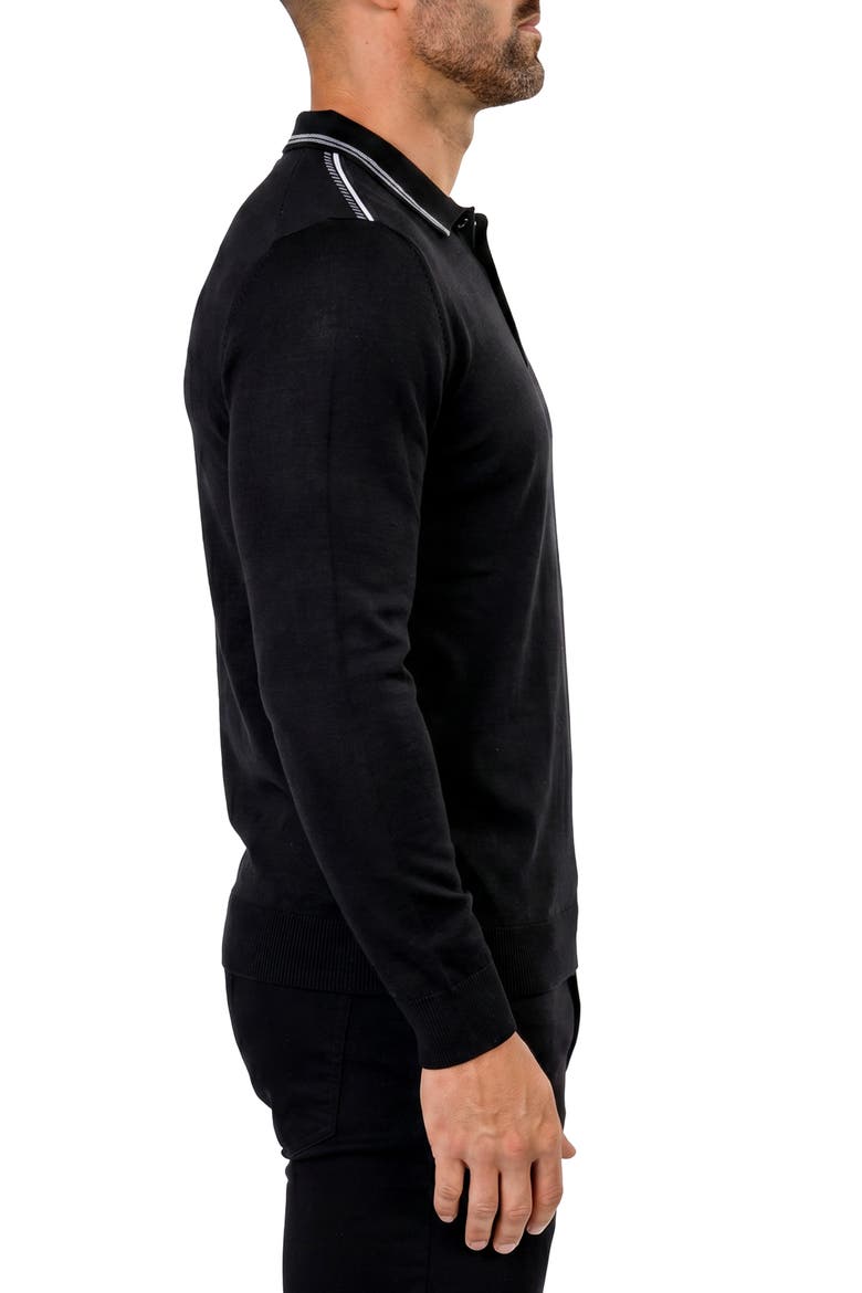 Quarter Zip Merino Wool Sweater, Alternate, color, BLACK