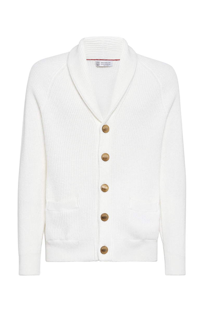 Brunello Cucinelli Malfilé cotton cardigan, Main, color, 