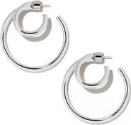 Jennifer Fisher Double Lilly Baby Hoops, 1.5-Inch