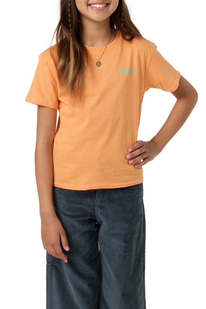 Kids' Surf Angie Cotton Graphic T-Shirt, Main, color, ORANGE POP
