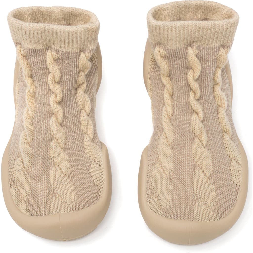 Komuello Toddler Girl Boy Sock Shoes in Dark Beige  product