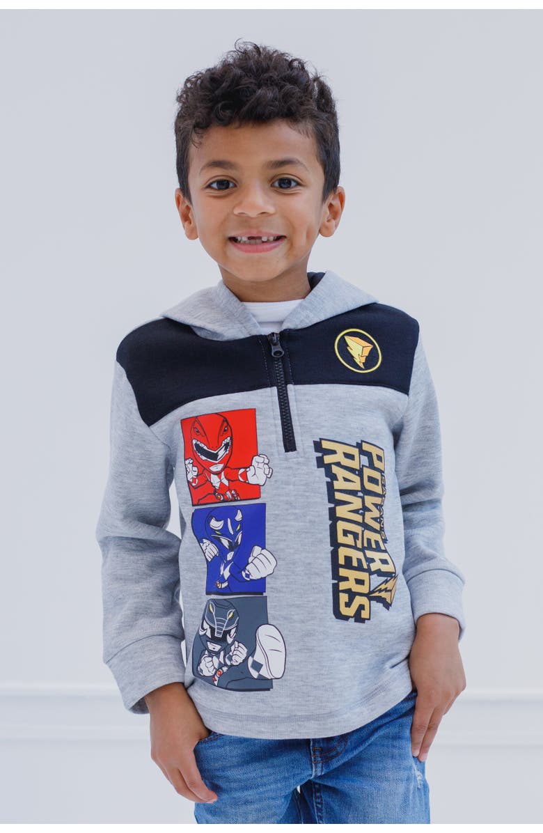 Power Rangers Half Zip Hoodie, Alternate, color, Gray