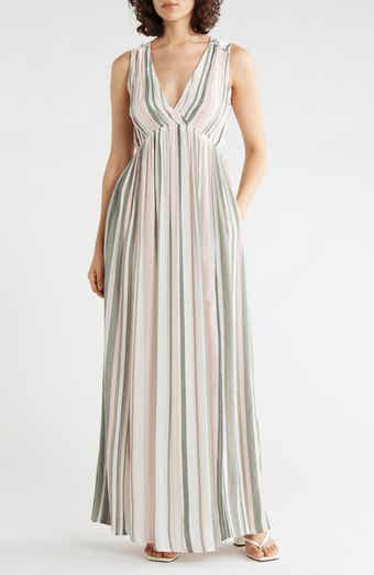 Sleeveless Stripe Maxi Dress