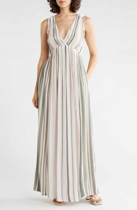 Lovestitch Sleeveless Stripe Maxi Dress
