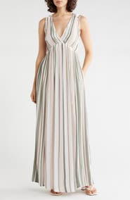 Lovestitch Sleeveless Stripe Maxi Dress