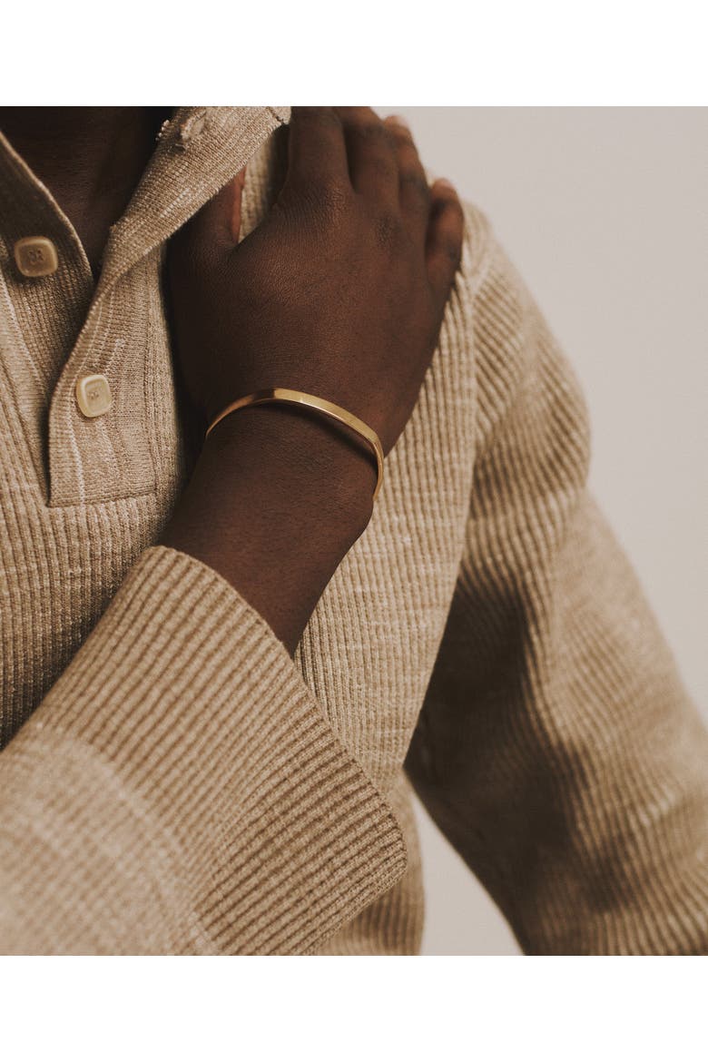 Zion Beveled Cuff, Alternate, color, Gold