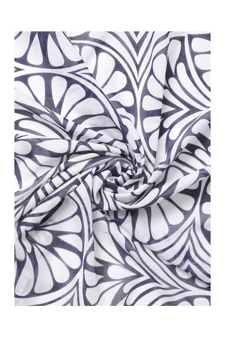 Foulard Scarf, Alternate, color, Blue Palms