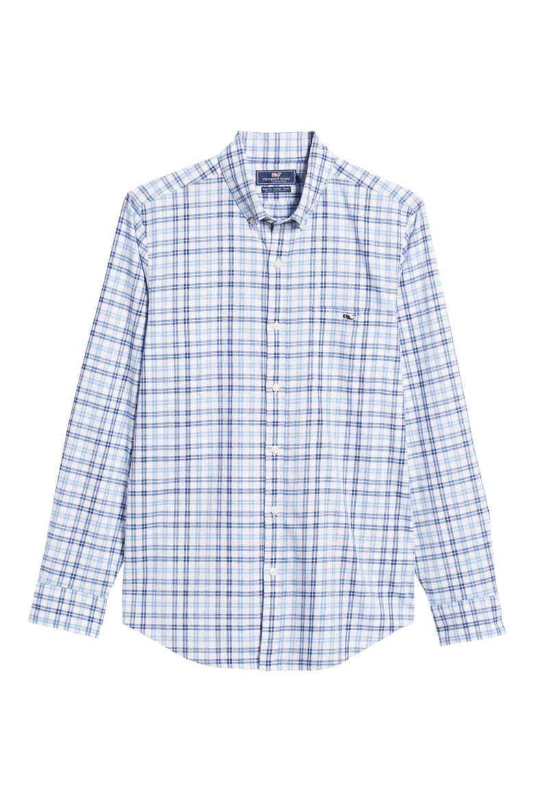 Robin's Nest Tucker Slim Fit Check Sport Shirt, Alternate, color, MOONSHINE