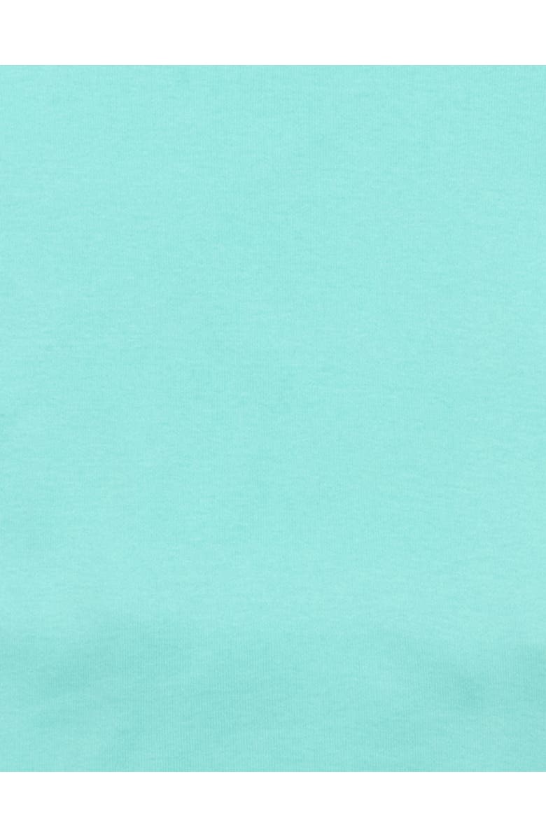 Leveret Kids Short Sleeve Cotton Solid Matching Family Pajamas, Alternate, color, Aqua