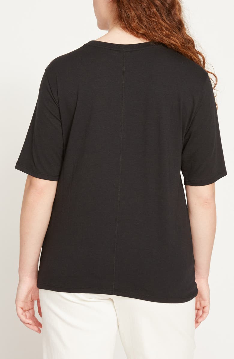 Universal Standard Maia Stovepipe Sleeve T-Shirt, Alternate, color, Black