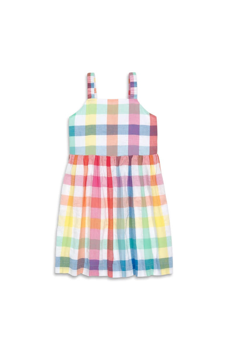 Primary Kids Woven Tank Sundress In Rainbow Gingham, Main, color,