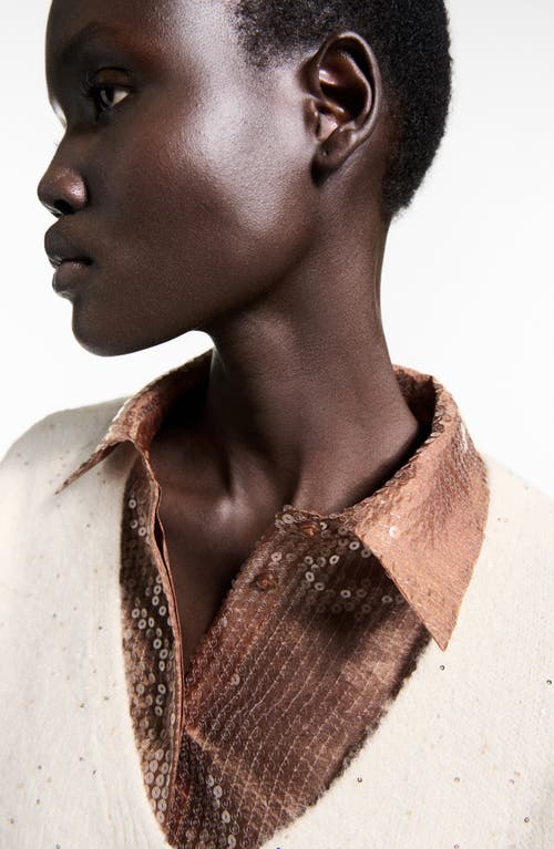 Mango Sweater Gold In Gold