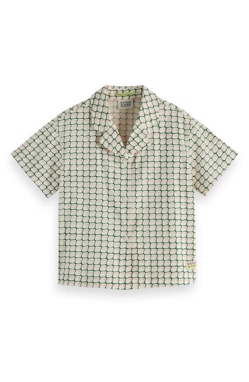 SCOTCH & SODA SCOTCH & SODA KIDS' GEO PRINT CAMP SHIRT