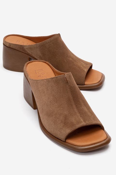 Sorex Leather Block Heel Sandal