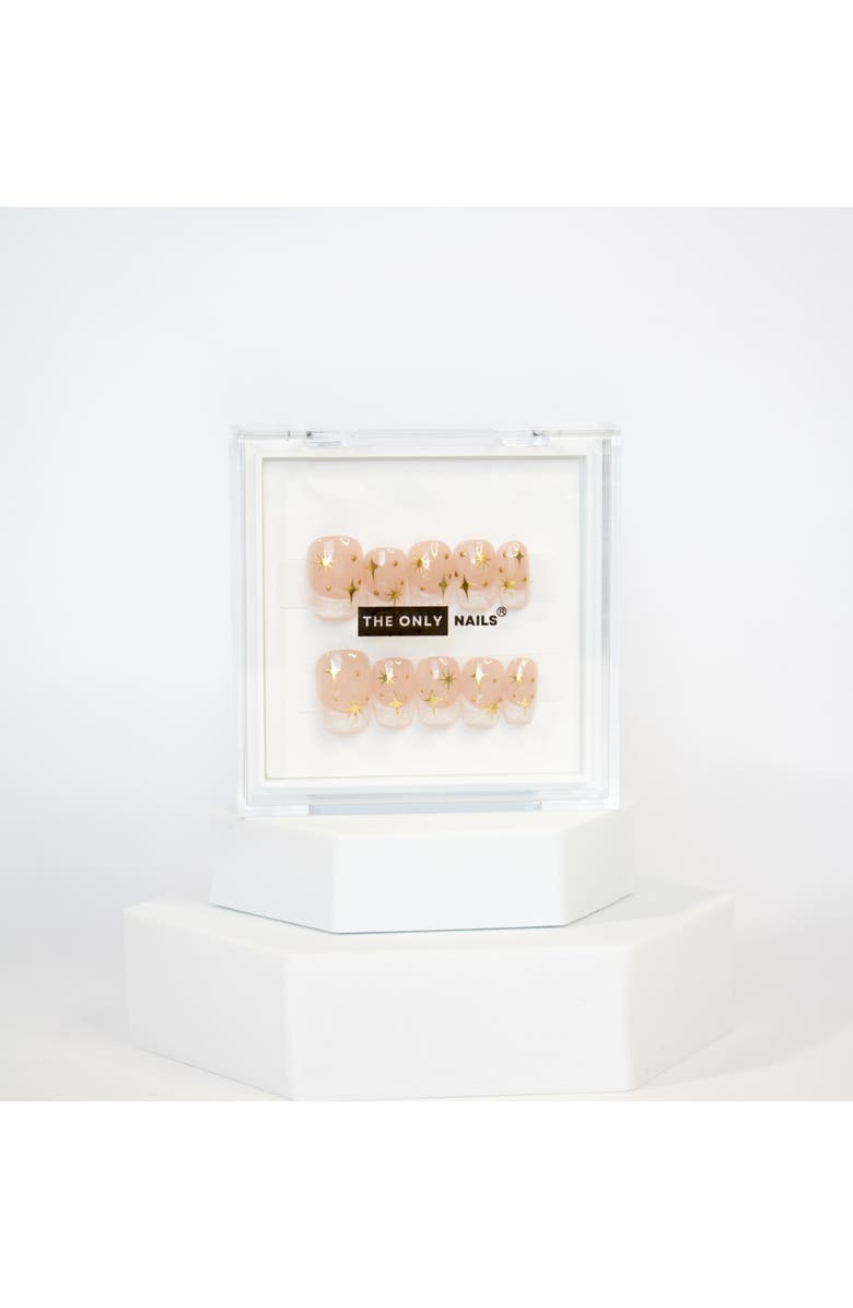 The Only Nails Celestial - Short Square - Nail Set, Alternate, color, Peachy Rose Gold Chrome