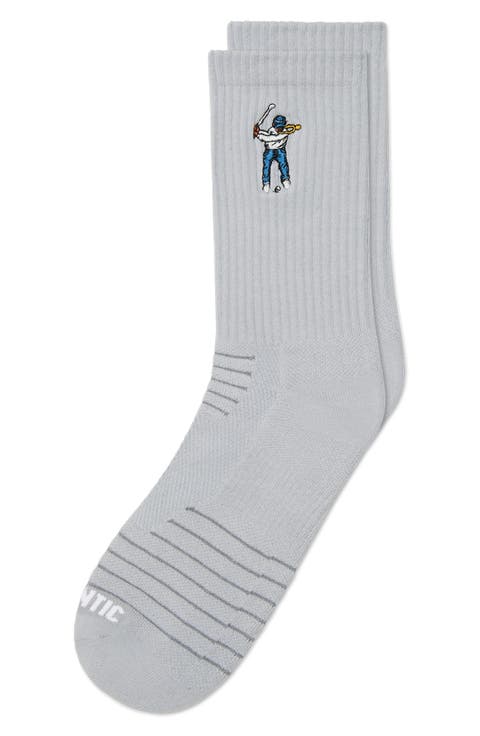 Logo Embroidered Calf Socks