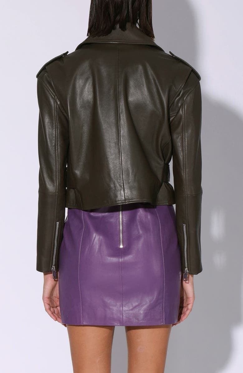 Walter Baker Jordy Crop Leather Moto Jacket, Alternate, color, 