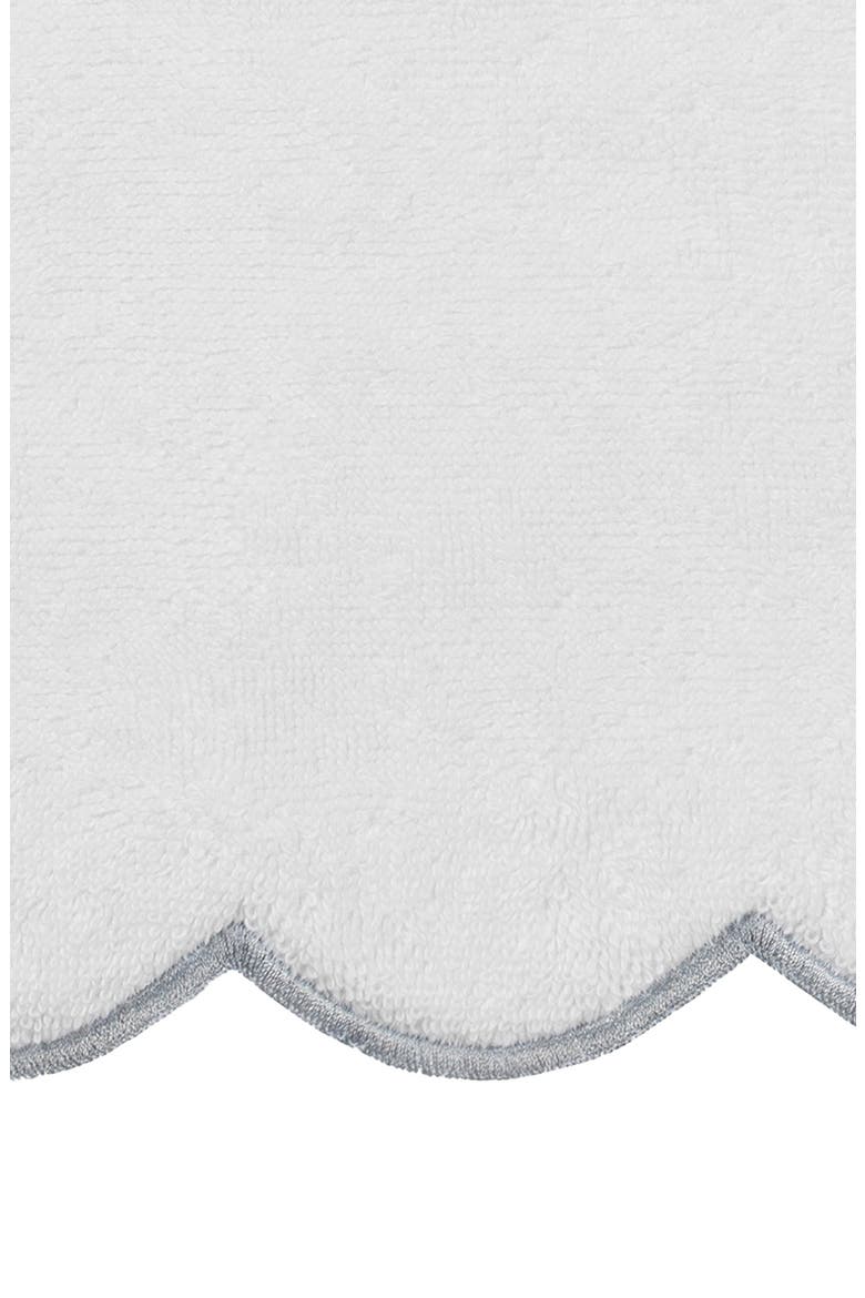 Adornia Scallop 6-Piece Towel Set, Alternate, color, WHITE/ GRAY