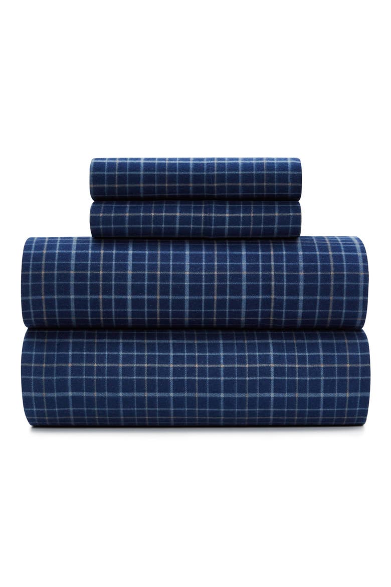 Seldon Plaid Flannel Sheet Set, Main, color, SELDON