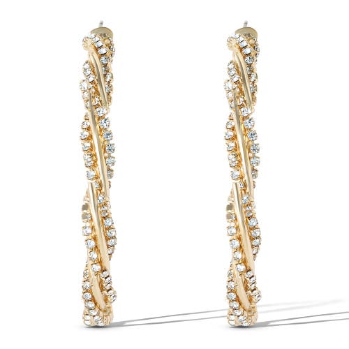 Jessica Simpson Spiral Hoop Gold-tone Twisted Earrings In Gold