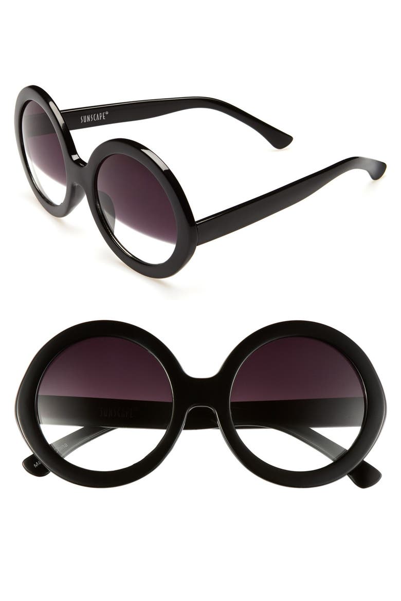 Half Tint Sunglasses, Main, color, BLACK