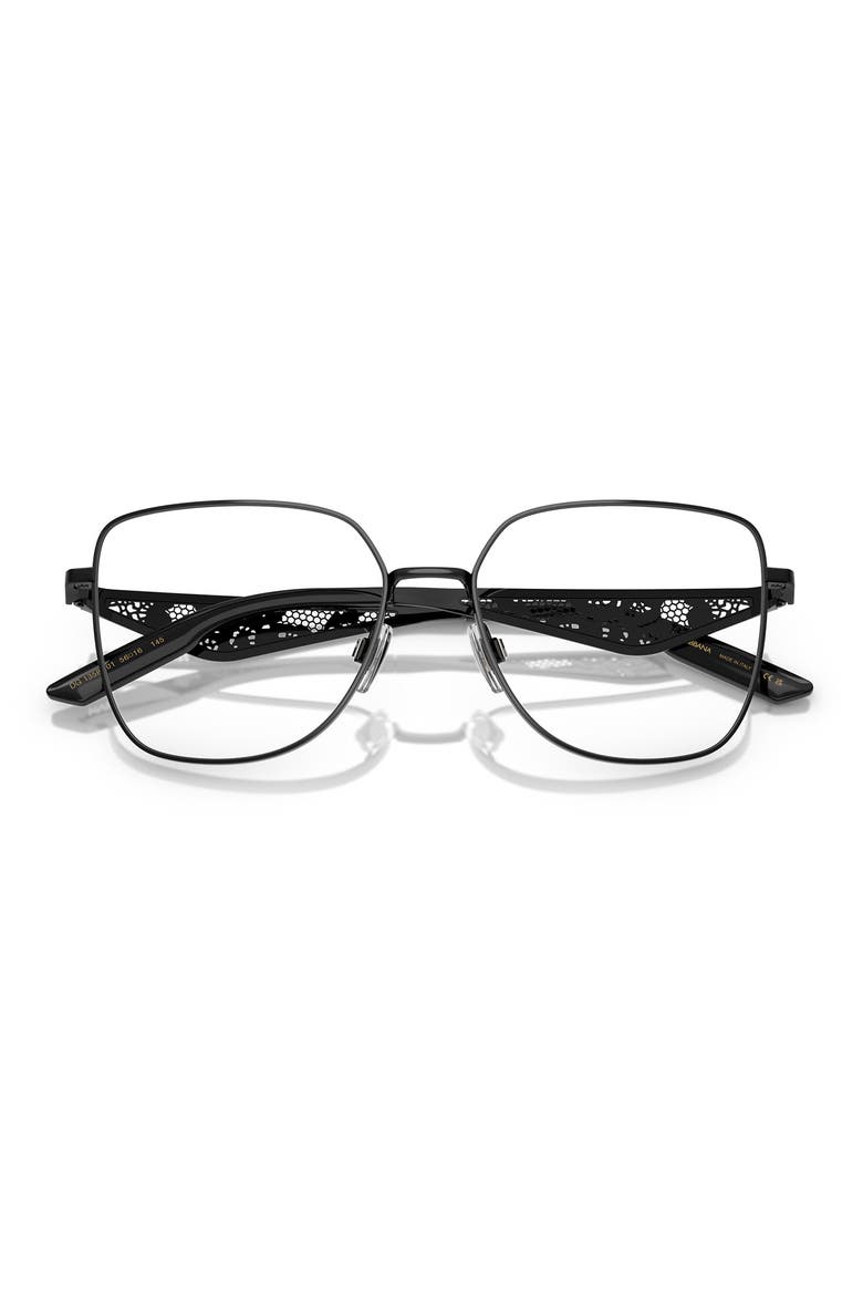56mm Square Optical Glasses, Alternate, color, BLACK