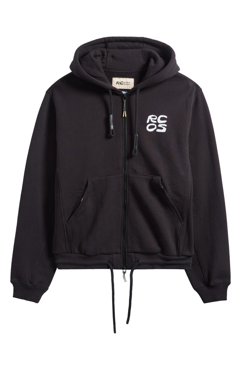 RC Outdoor Supply Stack Logo Graphic Zip-Up Hoodie, Alternate, color,