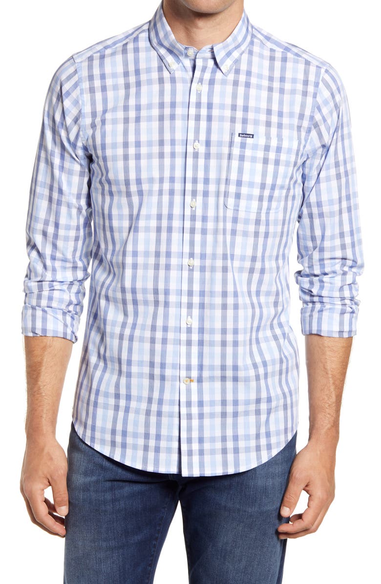 Barbour Jones Tailored Fit Check Button-Down Shirt, Main, color,