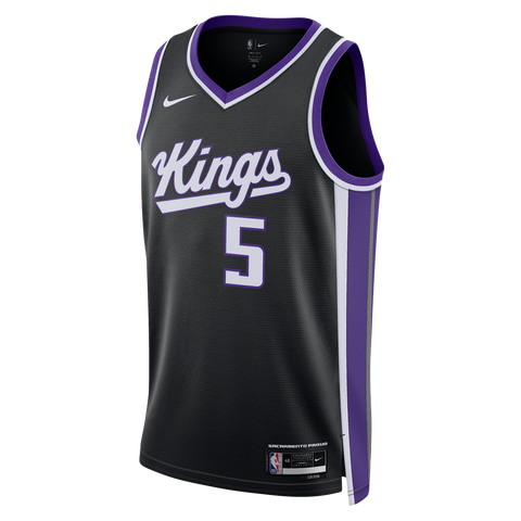 Unisex Nike Darius Acuff Jr. Black Sacramento Kings Swingman Jersey - Icon Edition