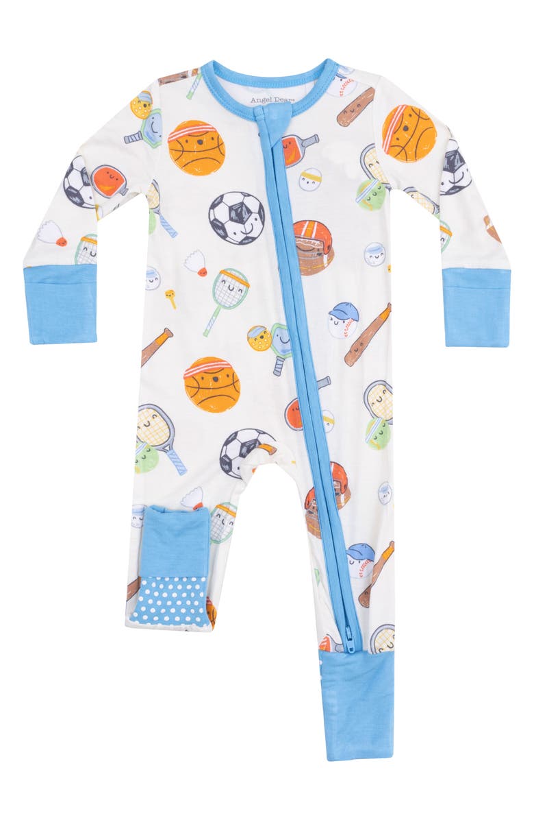 Angel Dear Sports Ball Convertible Zip Romper, Main, color,