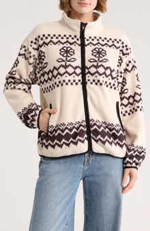 LE LIS Printed Fleece Jacket