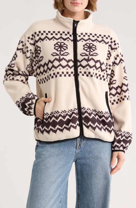 LE LIS Printed Fleece Jacket