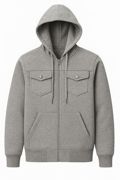 Mens Heavyweight Zip Hoodie Jacket