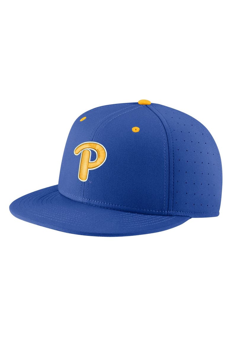 Nike Men's Nike Royal Pitt Panthers Aero True Baseball Performance Fitted Hat, Main, color, Royal