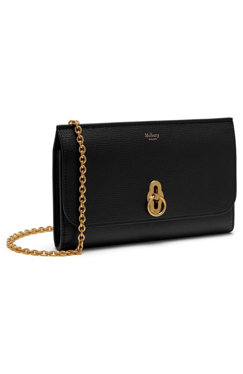 Mulberry Amberley Leather Clutch, Alternate, color, Black