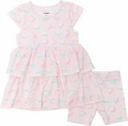 Norani Kids Organic Layered Dress with Matching Biker Shorts