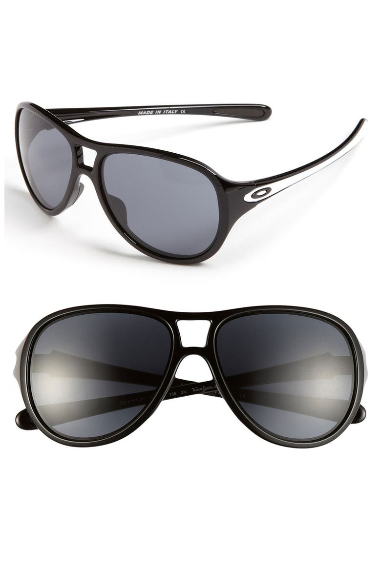 'Twentysix.2' 58mm Sunglasses, Main, color, POLISHED BLACK