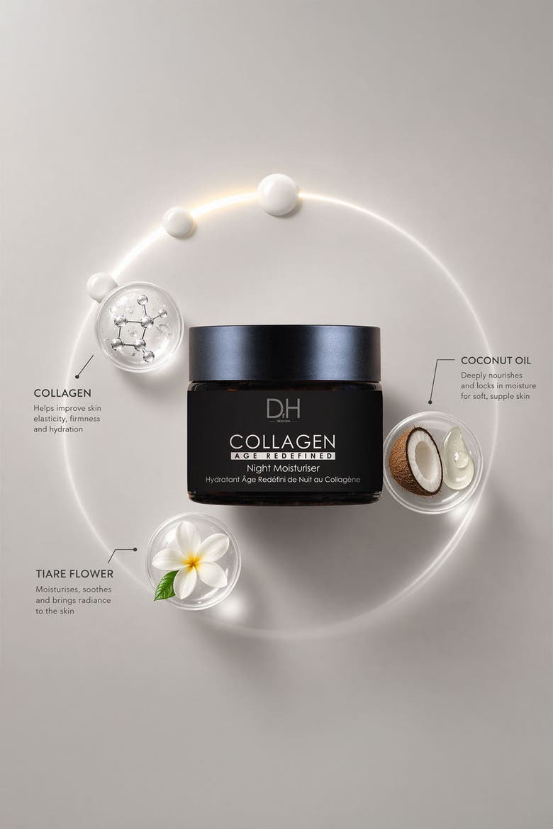 Collagen Anti-Aging Night Moisturizer 60ml for Loss of Firmness, Anti-Aging, Alternate, color, White